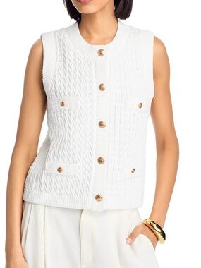 Aqua knit sweater vest